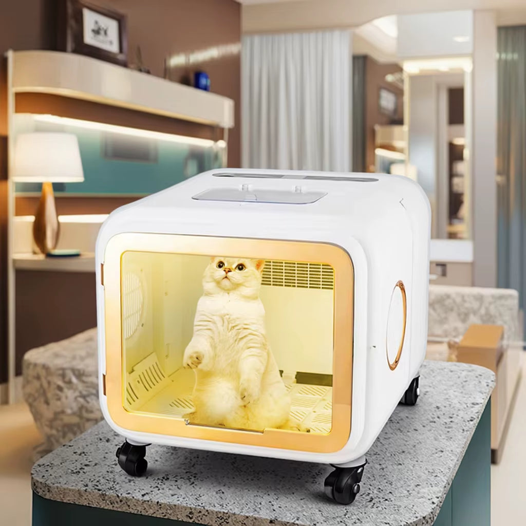 New Arrival Luxury Automatic Pet Hair Grooming Drying Machine Foldable ABS Cat Dryer Box Pet Dry Room for Dogs for Bathroom Use